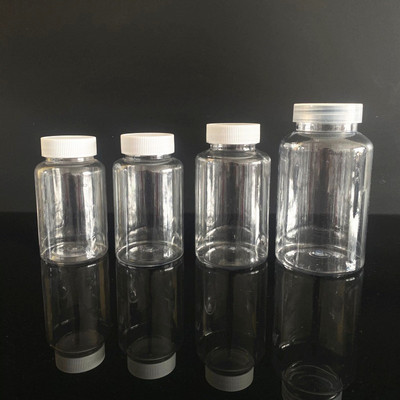 批發150 200 250 300 500ml塑料瓶廣口透明分裝瓶pet聚酯膠囊包裝