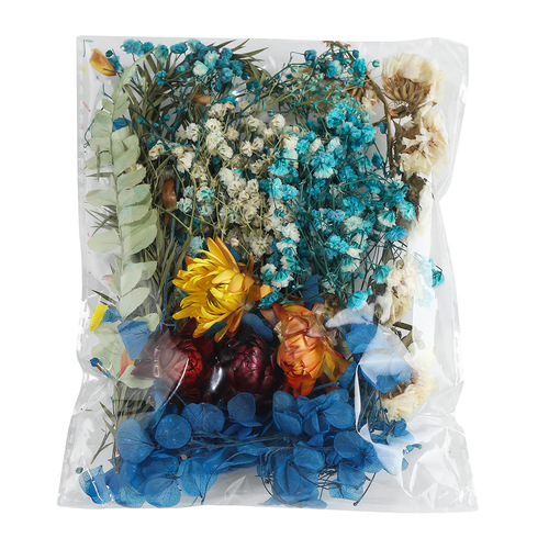 Dry Flower Fan DIY Everlasting Flower Material Kit DIY Picture Frame Sticker Floating Mother's Day Flower Arranging Class Bagged Flower Materials