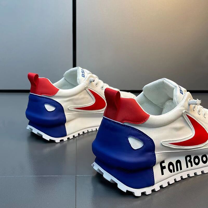 Ανδρικό νέο καλοκαιρινό ύφασμα 2024 ευέλικτο, αυξανόμενο ύψος, ανθεκτικό στη φθορά, αντιολισθητικό, μοντέρνο ανδρικό μπλοκ χρώματος_voghion.com