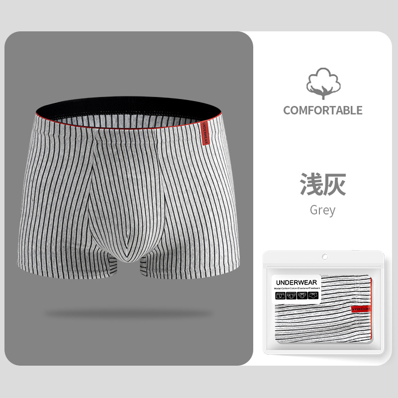 Antibacteriano respirable cintura hombre algodón graphene entrepierna de moda rayas pantalones al por mayor fábrica de stock