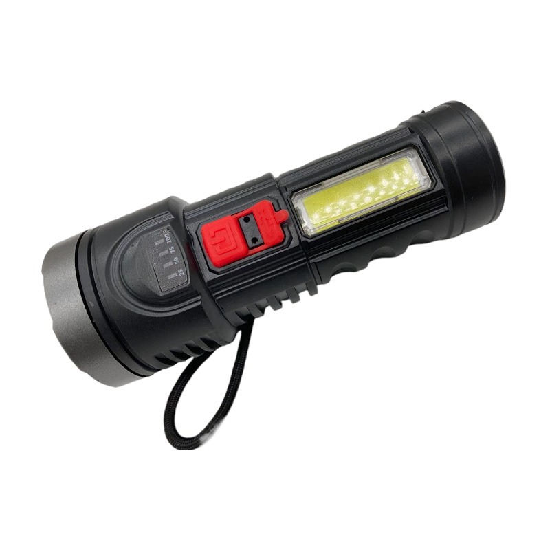 Linterna USB recargable fuerte luz remota al aire libre hogar multifuncional portátil mini linterna con luz lateral COB