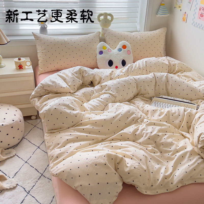カテゴリーA 母子グレードベッド4点セット 花柄キルトカバーシーツ 学生寮3点セット 純綿キルトシーツ|undefined