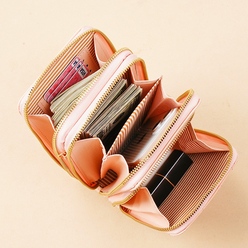 2024 new large-capacity multi-functional fashionable simple shoulder small bag crossbody three-layer zipper mobile phone bag for women