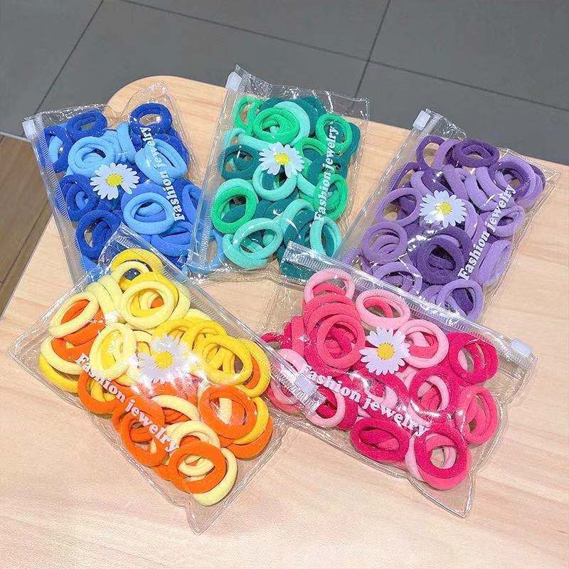 50 Pieces Of Storage Bag Small High Elastic Hair Ring display picture 3