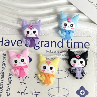 Pvc Soft Glue Cartoon Cool Rice Rabbit DIY Cream Glue Accessories Hole Shoe Flower Mobile Phone Case Headdress Hairpin Decorative Patch