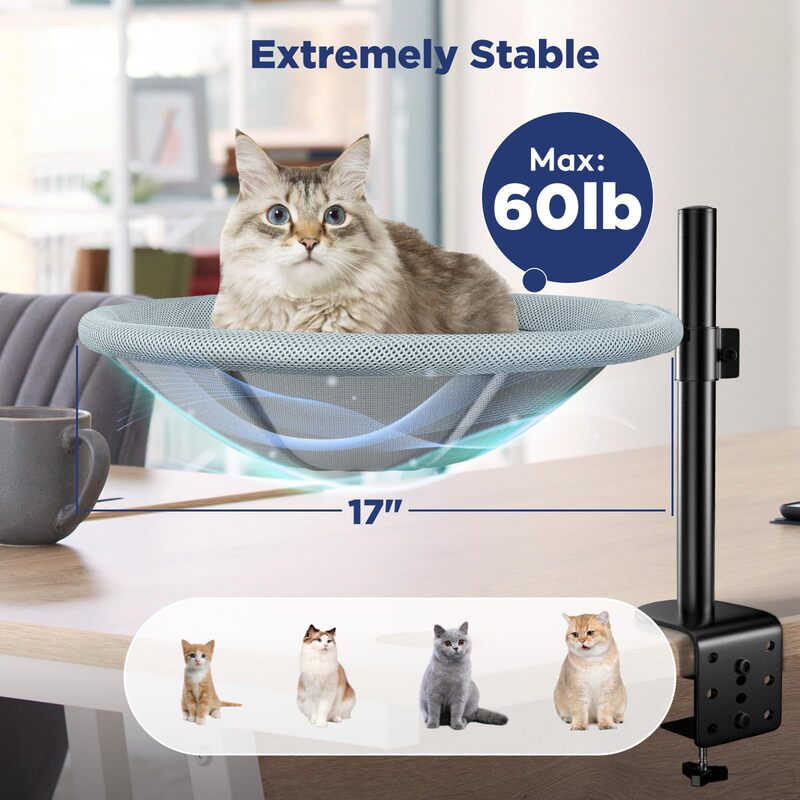 Cross-Border Pet Hot-Selling Items: Floating Desk Cat Bed Supplies, Universal for All Seasons, Office Cat Climbing Frame, Hanging Desk Hammock