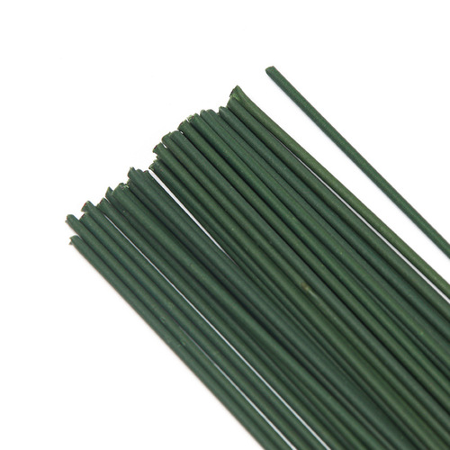 Iron wire handmade flower art green paper DIY thin iron wire bamboo stick wire mesh flower handmade flower material wholesale flower pole