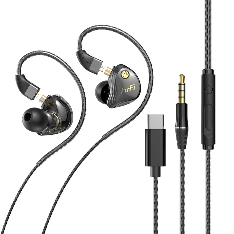 Nuevo auricular con cable transfronterizo, canción K, escucha en vivo, carga, vuelve a la computadora, teléfono móvil, estéreo TYPEC/3.5MM