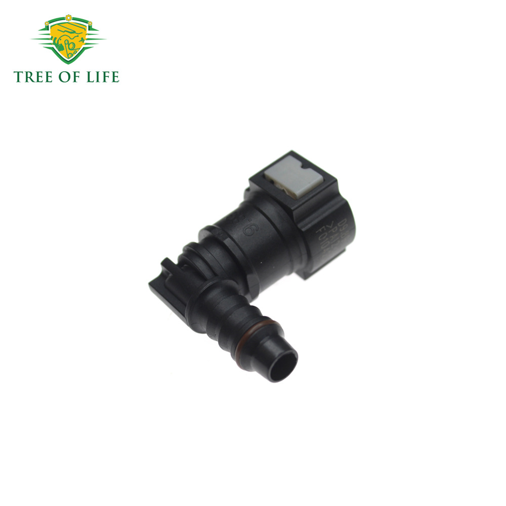 Car Fuel Line Quick Hose Connector Id8 9.89 Nylon Oil Pipe Connection Disconnect Release Hose 90 Degrees