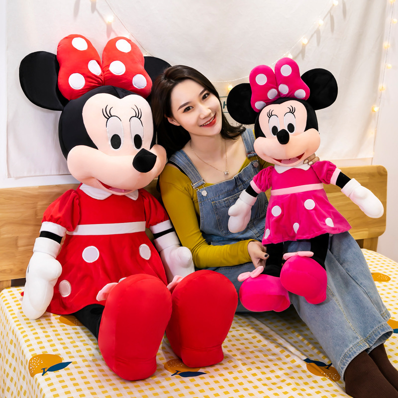Cross-Border Mickey Plush Toy Minnie Doll Cartoon Cute Mickey Mouse Doll Children's Birthday Gift Wholesale Female