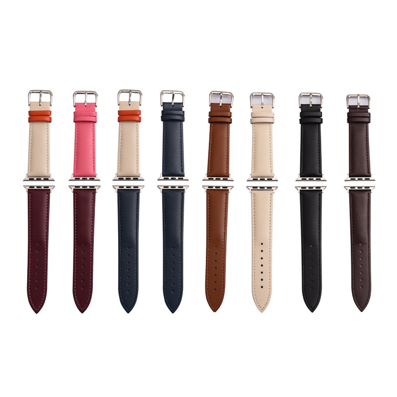 Smart genuine leather strap for apple wa...