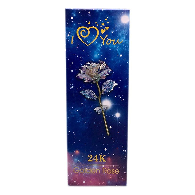 Rosa dorada de 24K, regalo creativo para San Valentín o Día de la Madre, pequeño detalle para eventos.