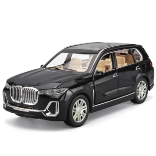 1:24泡沫盒堡玛X7仿真合金车模6开门回力声光儿童玩具摆件越野车