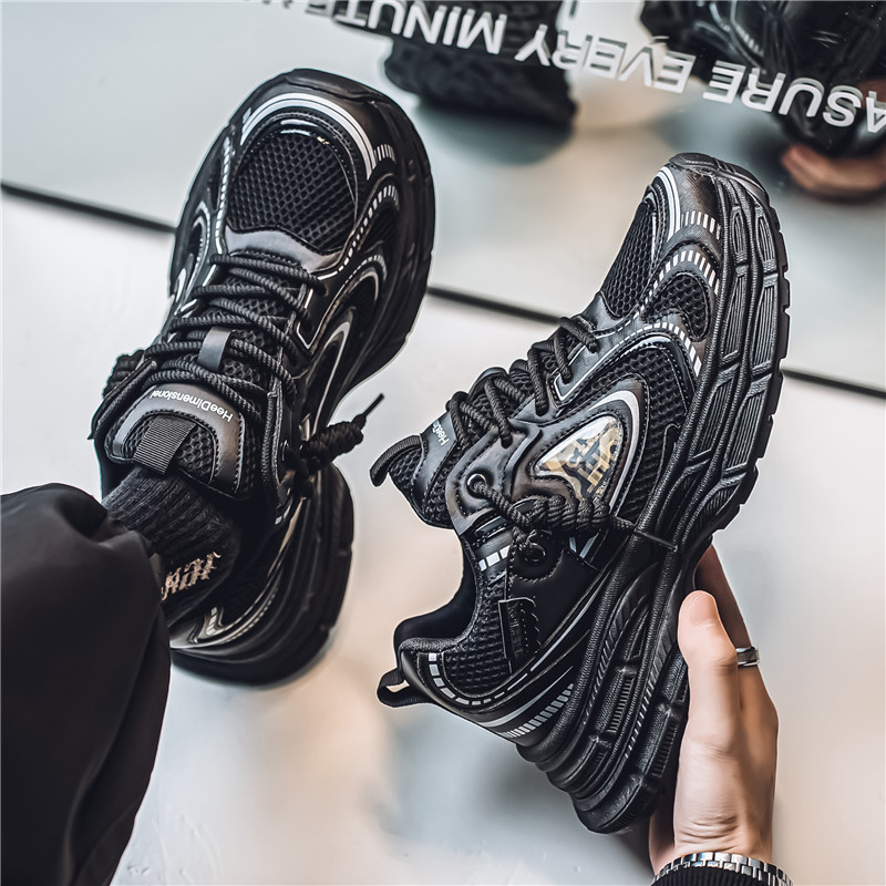 Zapatos de papá transfronterizos, zapatos de hombre, primavera y verano, nuevo estilo, aumento, tendencia de suela gruesa, deportes, transpirables, casual, zapatos de moda retro para hombre