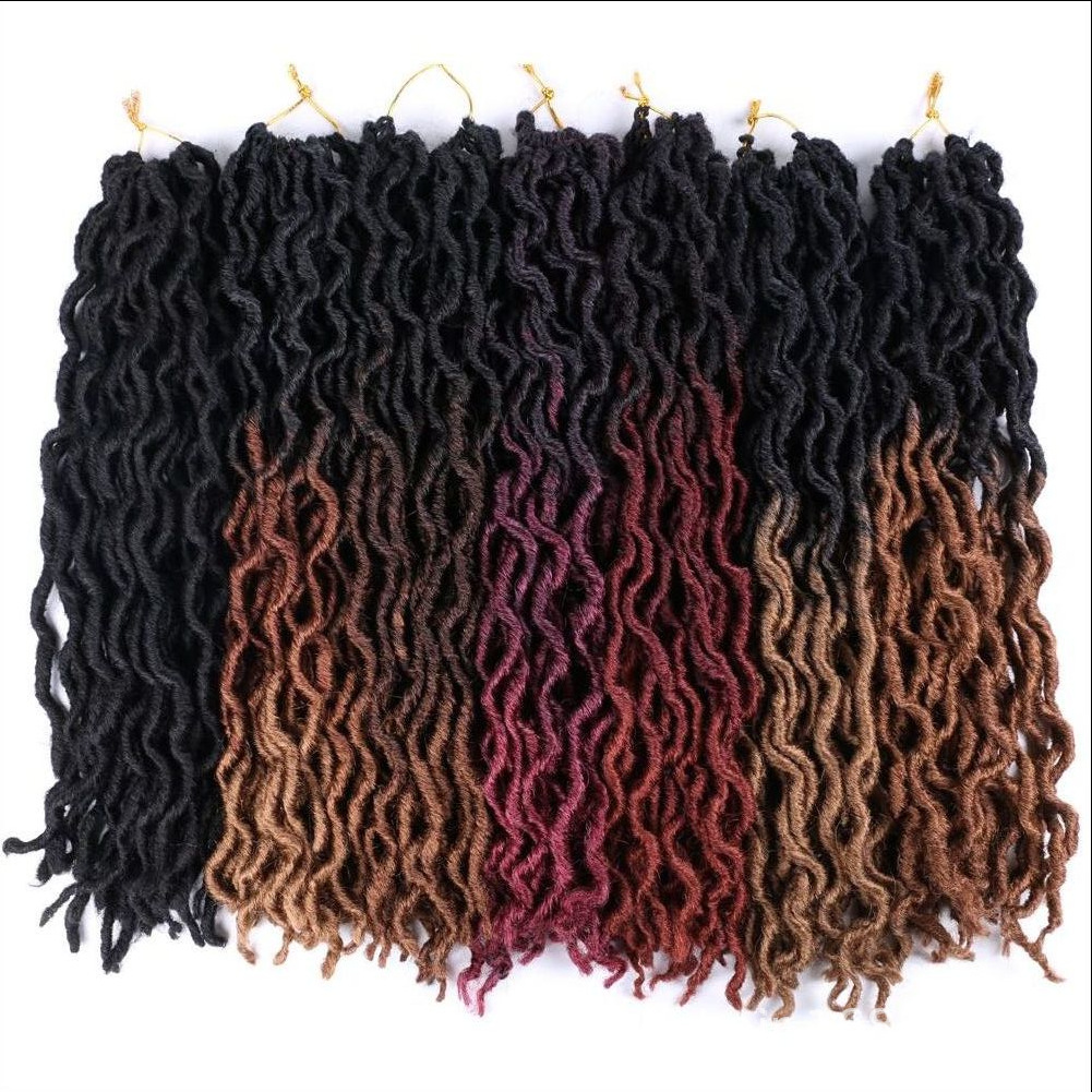 18 pulgadas Cypsy LOCs Crochet trenzas de pelo Gypsy Crochet trenzas de pelo sucio trenzas para las mujeres