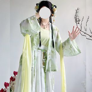 Daily Hanfu Spring and Summer Women's Song-style Pair Shirt One-piece Uniform Waist Skirt New Chinese Style
