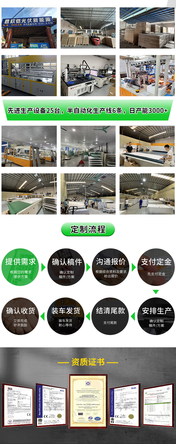 300W-600W单晶硅太阳能板