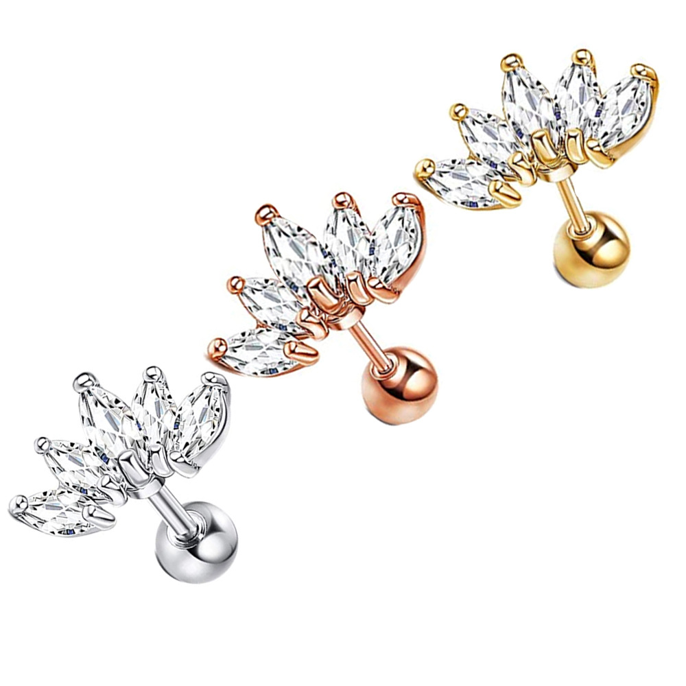 Labret piercing jewelry detail image