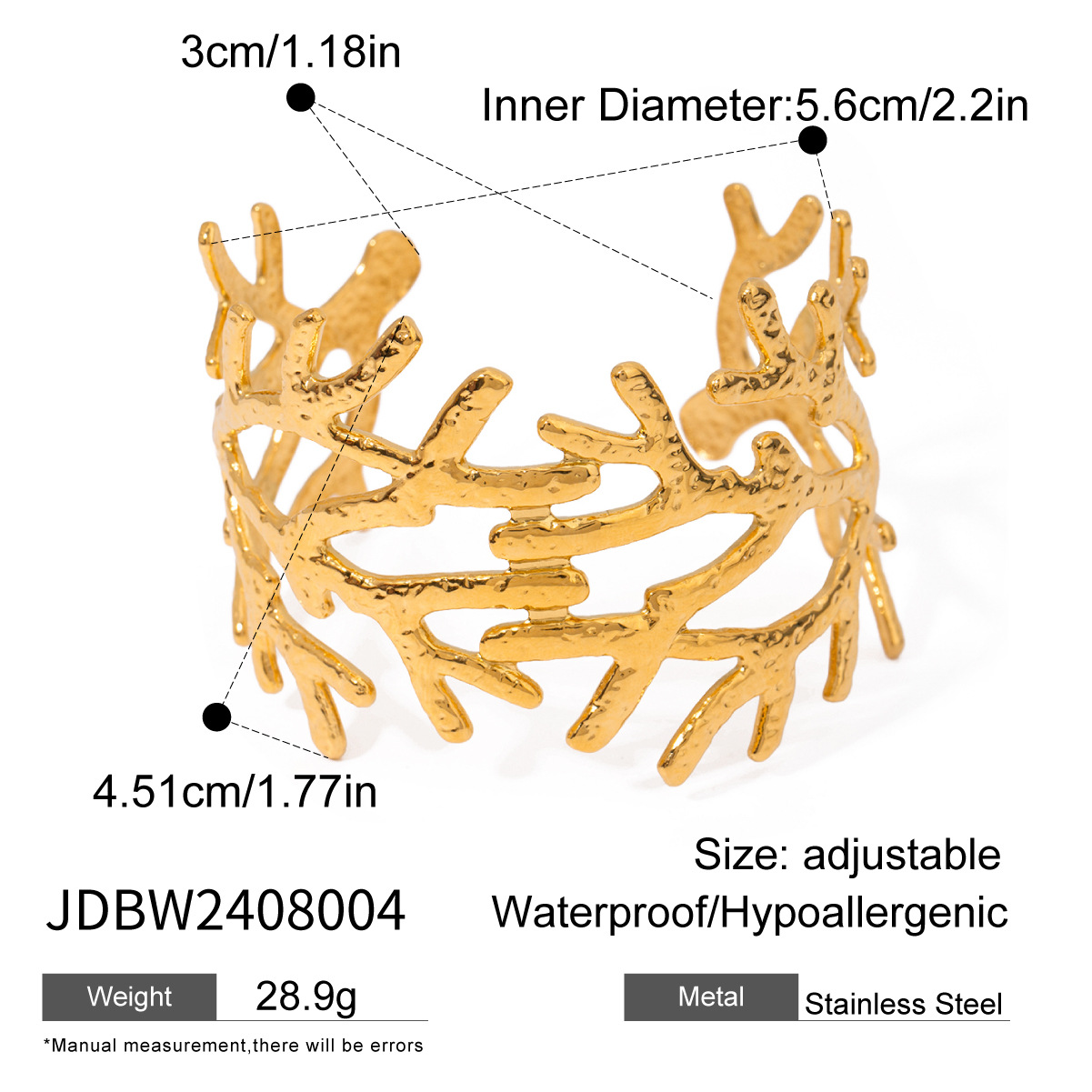 Joyas europeas y estadounidenses JEDING pulseras de acero de titanio no se desvanecen joyas de lujo ligero pulseras de alta sensación de acero inoxidable joyas transfronterizas