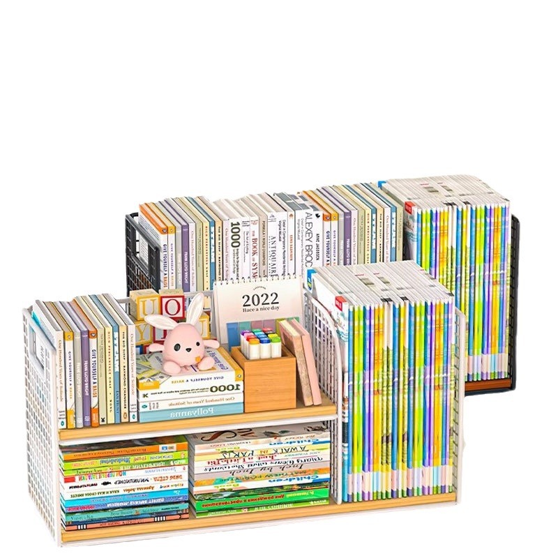 Estante de escritorio pequeño estante de escritorio estante de escritorio de escritorio para productos de cuidado de la piel caseros libros infantiles caja de almacenamiento manual image 5