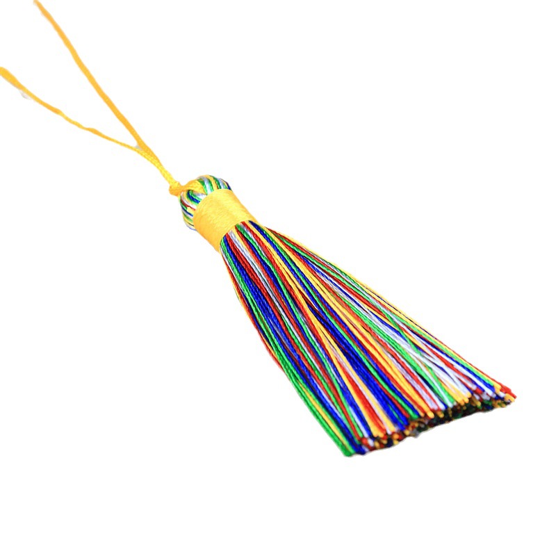 Silk accessories with tassels, bag, accessory, 8cm