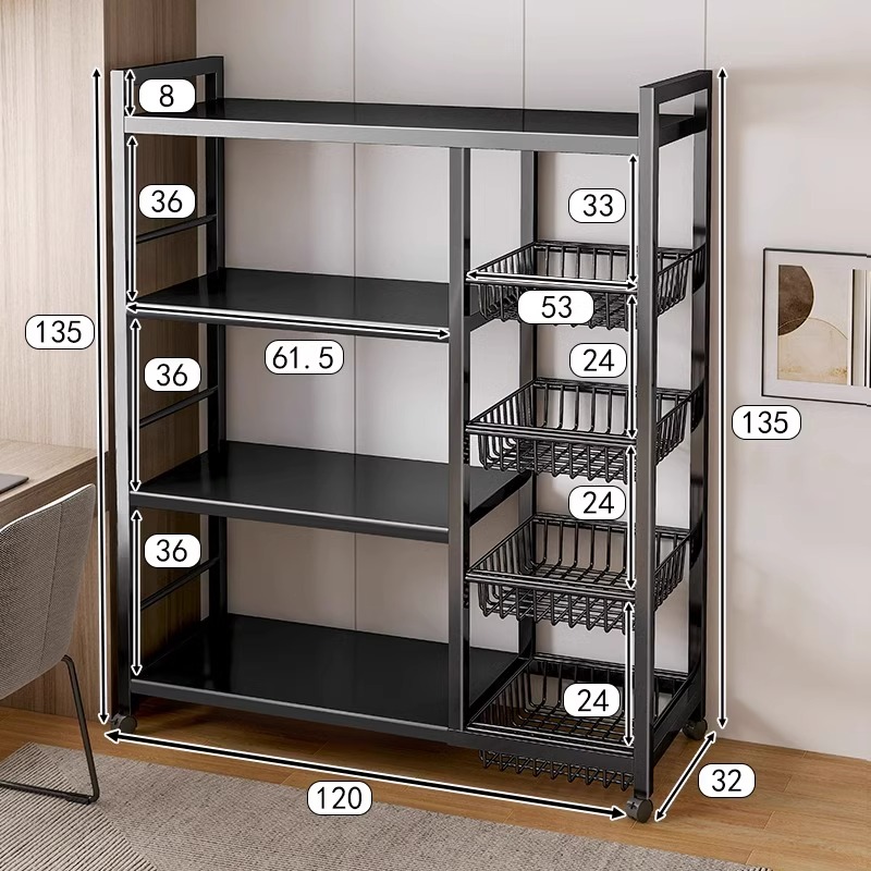 하이 퀄리티 [업그레이드 레이어 높이 조절 가능] 4 메쉬 블루 + 4 라미네이트 120X32X135CM 양면을 사용할 수 있습니다.