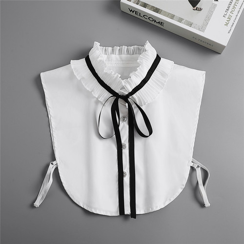 Korean women's white lace stand-up collar shirt shirt fake collar accessories