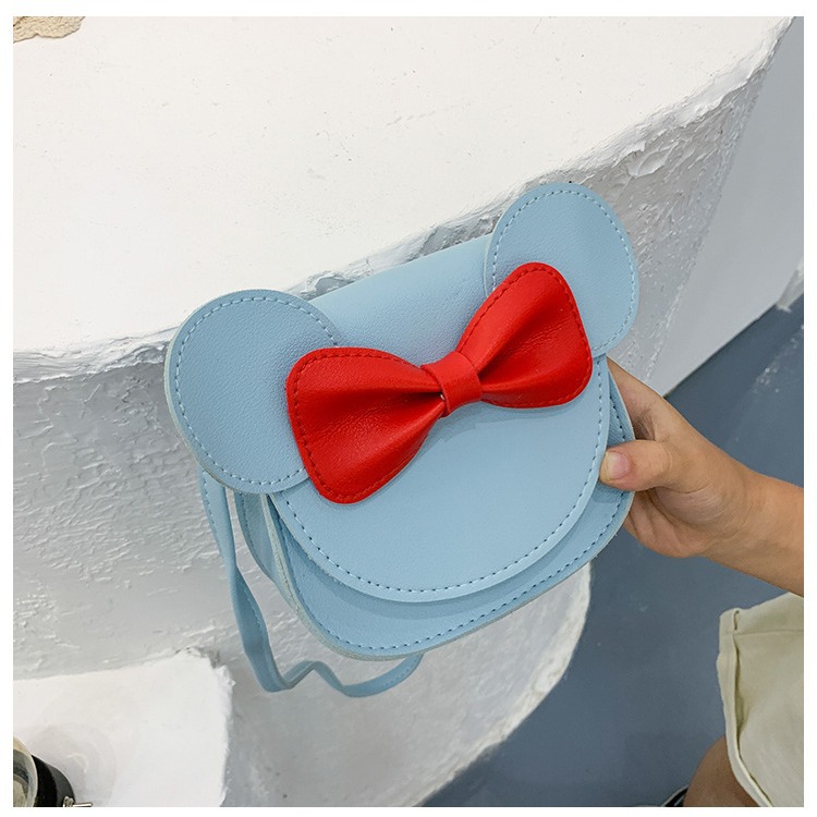 Nueva bolsa de mensajero de los niños lindo Kachu arco pequeño bolsa de hombro niñas bolsa de dibujos animados mini cambio accesorios bolsa