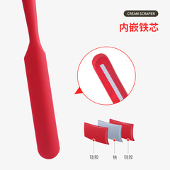 Silicone Scraper Long Cake Frosting Spatula Mid-Autumn Mooncake Mixing Scraper DIY Baking Tool