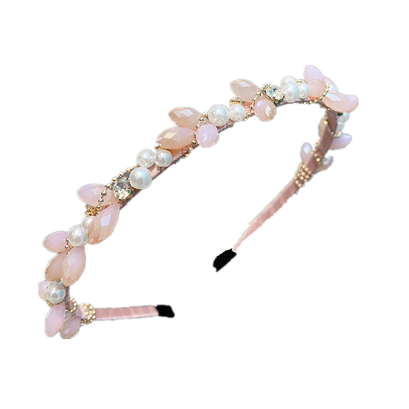 Korean Style Imitation Crystal Pearl Headband Wholesale display picture 11