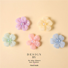春の布芸のガーゼのアクセサリーの手作りの小さい花のdiyの部品のスパンコールの5弁の子供服の補助材料の星の5弁