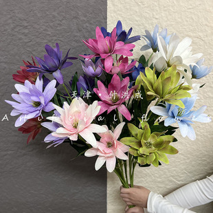 Artificial Flower 3 Wood Lily Wedding Flower Decoration Hotel Stage Road Lead Decoration Home Silk Flower