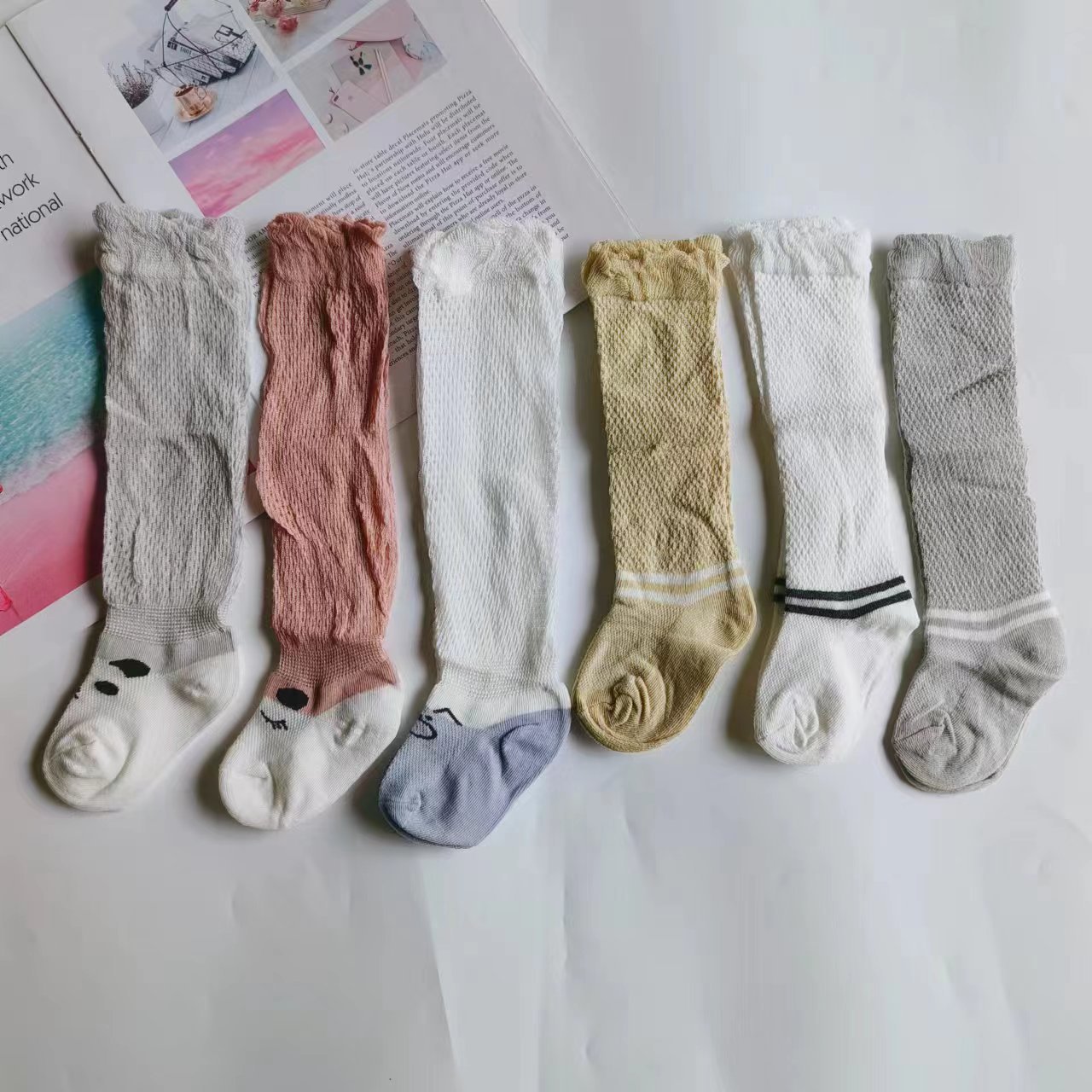 Summer thin breathable children's knee socks for new born for men…