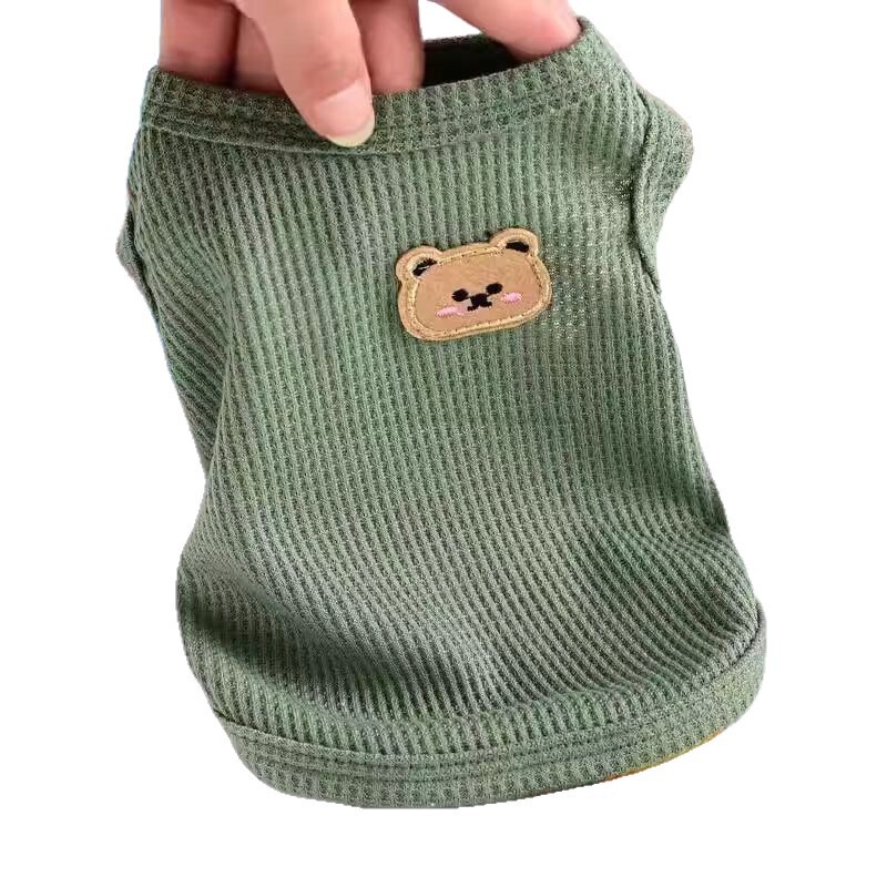 猫服薄いワッフルベスト子猫春と夏の服ペット服小型犬テディ|undefined