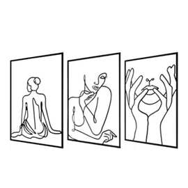 女性现代简约上墙壁挂多件套浴室客厅卧室大气艺术装饰挂画