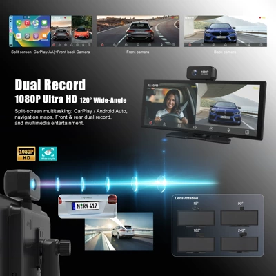 Simsiz CarPlay və Android Auto Rear Dual Recording, Wireless Carplay