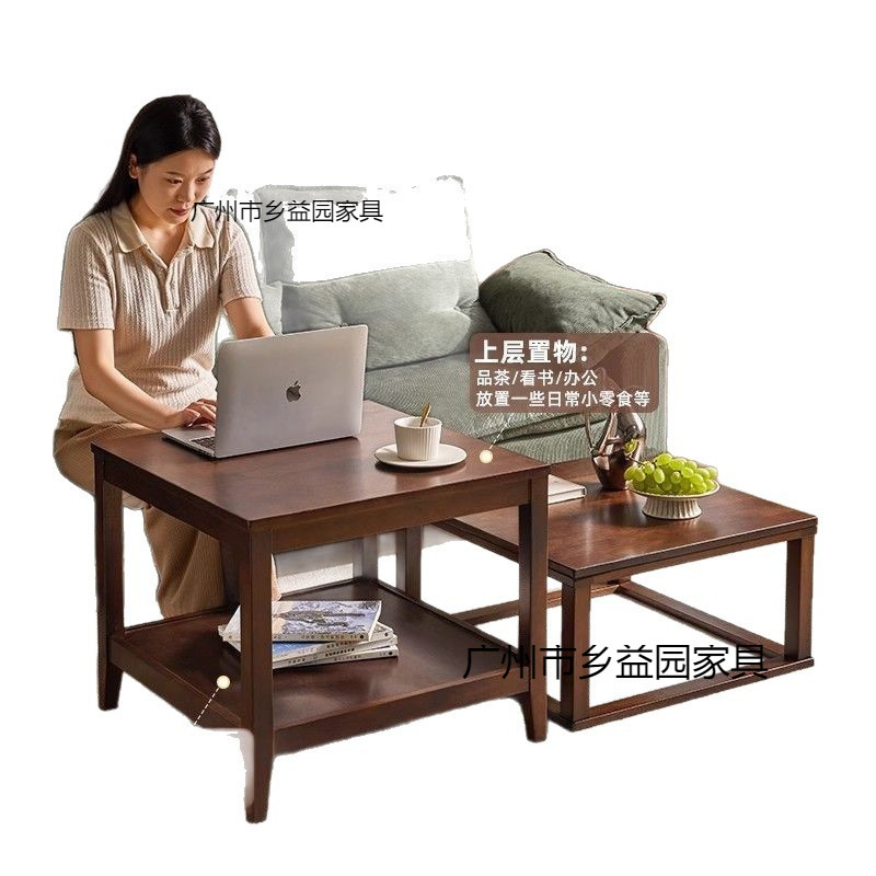 实木沙发边几客厅角几小茶桌现代简约家用创意方几床头新中式小桌|undefined
