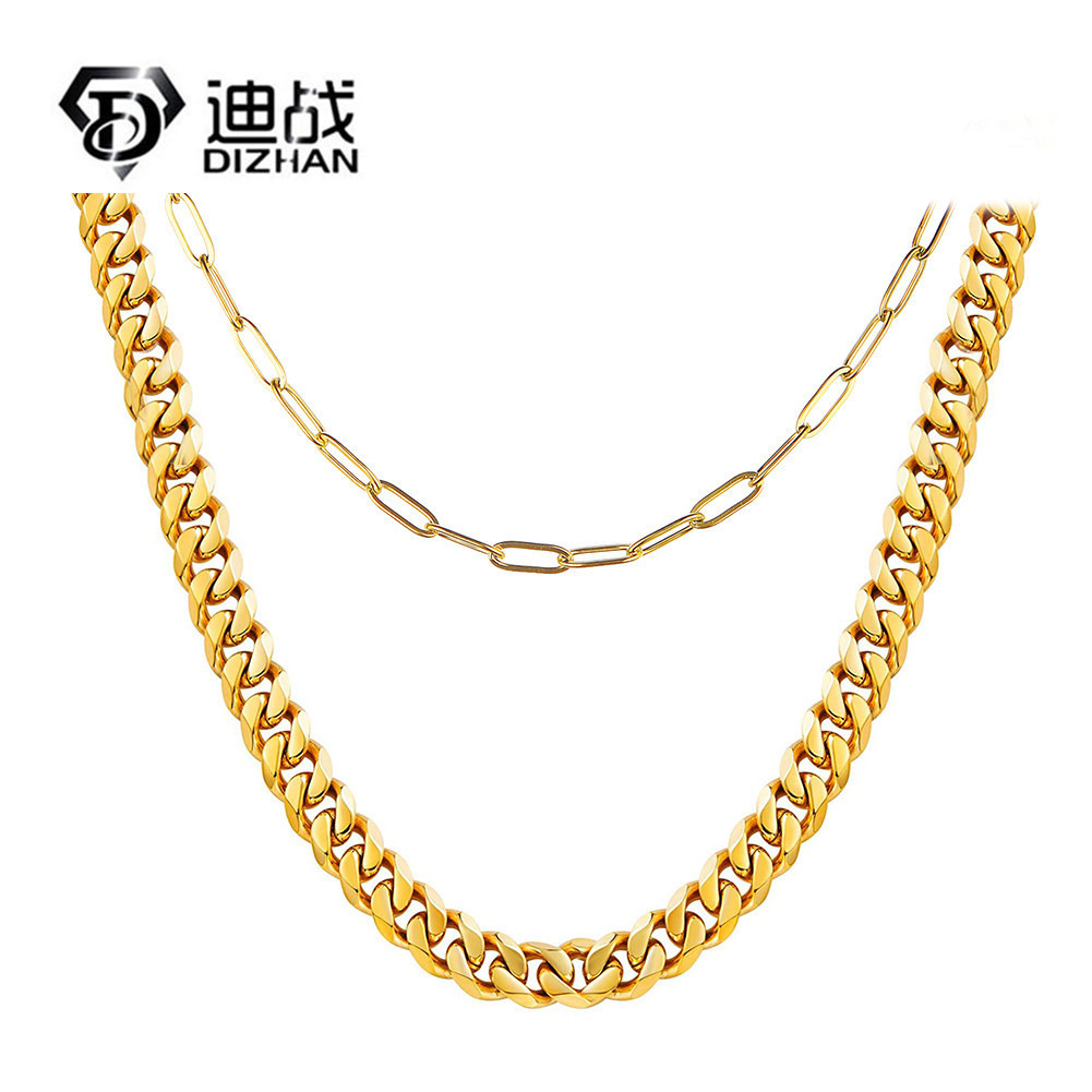 Necklace hip-hop style stainless steel