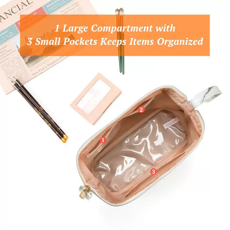 化妆袋大容量化妆包防水化妆品收纳包多功能旅行简约洗漱包