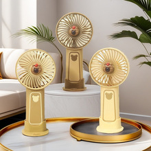 2025夏季新款卡通公仔桌面底座风扇 三档调速户外USB充电手持风扇