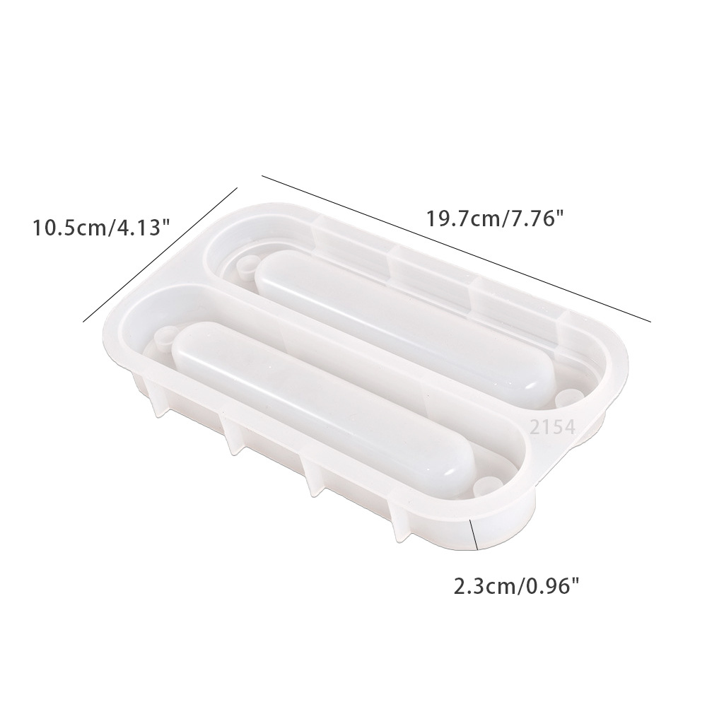 DIY poliédrico dados siete piezas conjunto juego de tablero de cristal epoxi dados hexagonales caja de almacenamiento de la joyería molde de silicona