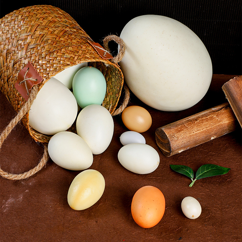 仿真蛋现货批发模型橱窗摄影道具鸡蛋泡沫鸵鸟蛋恐龙蛋鹌鹑蛋模型