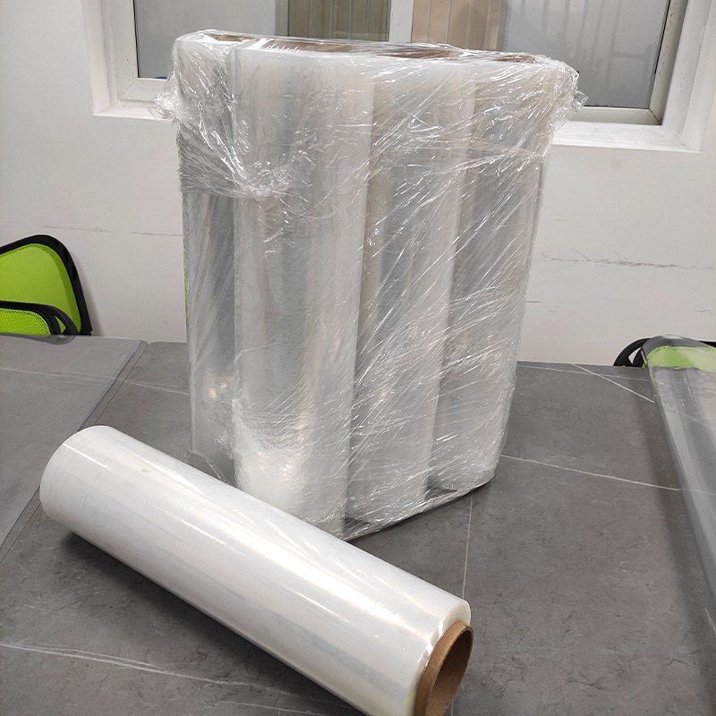 Fábrica al por mayor de película de bobinado logística embalaje estiramiento película de bobinado blanco transparente máquina PE película de bobinado película de sellado
