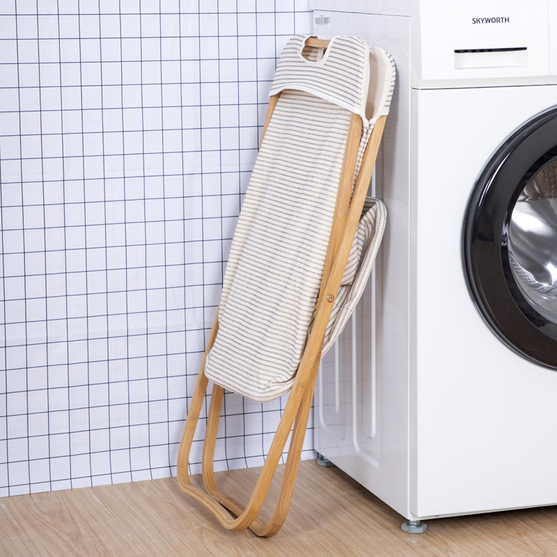 Cesta de lavandería cesta de lavandería plegable Almacenamiento de bambú ropa sucia cesta de almacenamiento casa dormitorio ins cesta de almacenamiento Nórdico