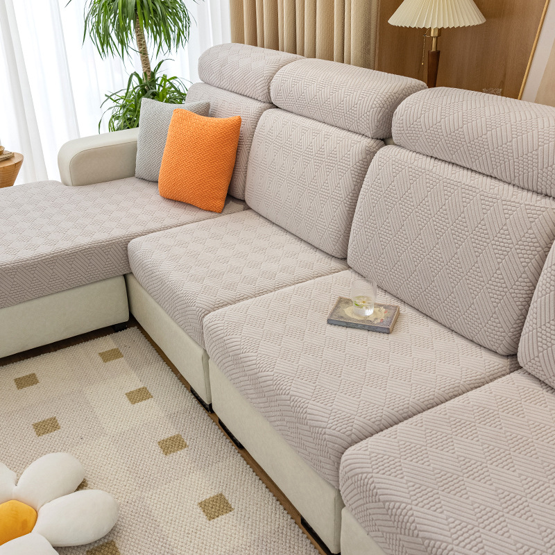 Funda de sofá de cobertura completa, funda de sofá antiarañazos para gatos, funda antipolvo, funda de tipo universal, diseño geométrico simple.