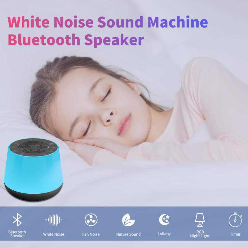 クリエイティブワイヤレスbluetoothスピーカーホワイトノイズ睡眠器スマートタッチledカラフルなナイトライト子供の睡眠器|undefined