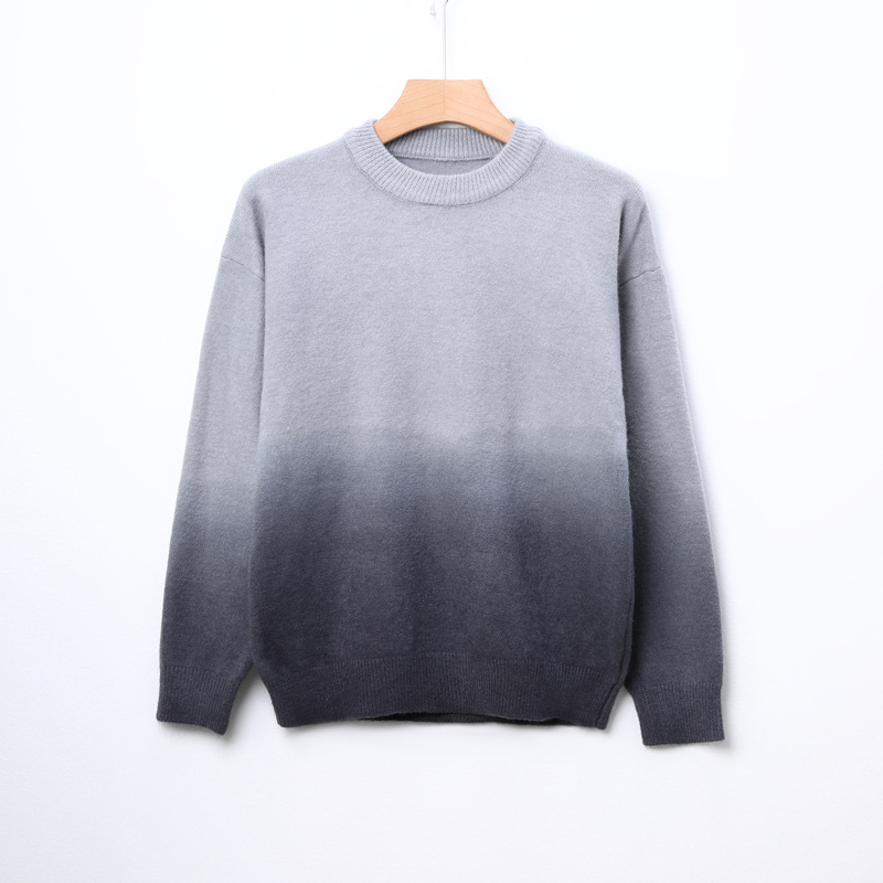 Demi-season warm soft colored sweater for men and women with a round…
