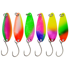New color sequins 5g/4cm willow leaf fishing bait hard bait cocked mouth road Yama mouth trout sequins