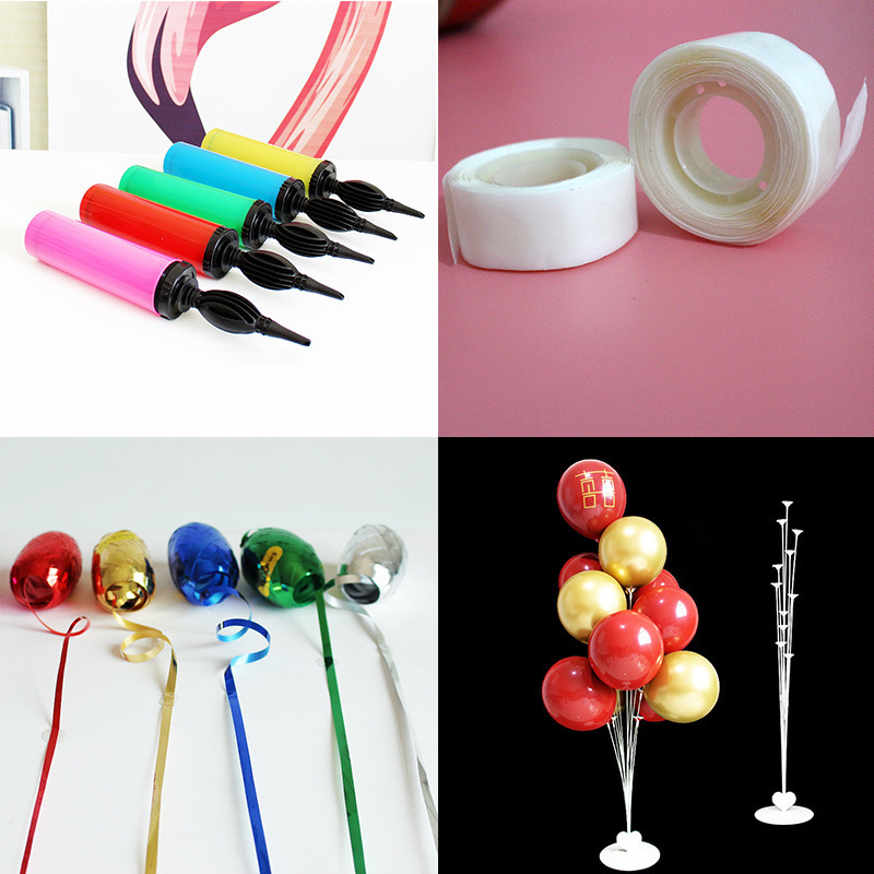 Balloon Styling Accessories, Glue Dots, Electric Inflator, Table Floating Ribbon, Warm White Light Line, Balloon Chain Tying Device