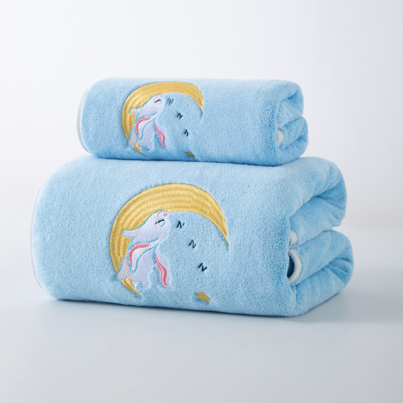 Sleeping rabbit aqua blue